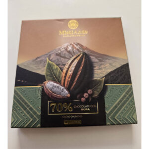 18735. Cioccolato fondente 70% aromatizzato alla muña